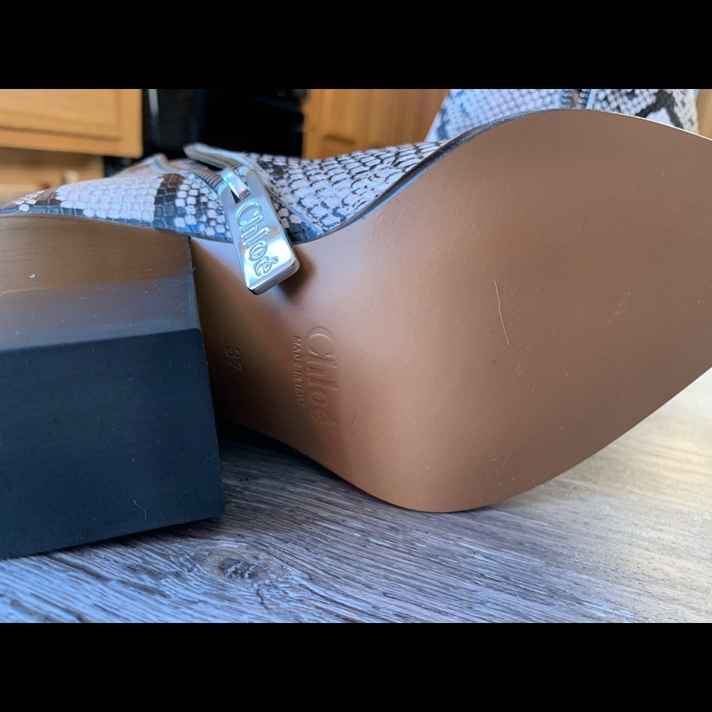 NWOT Chloe rylee python booties authentic - Picture 7 of 8